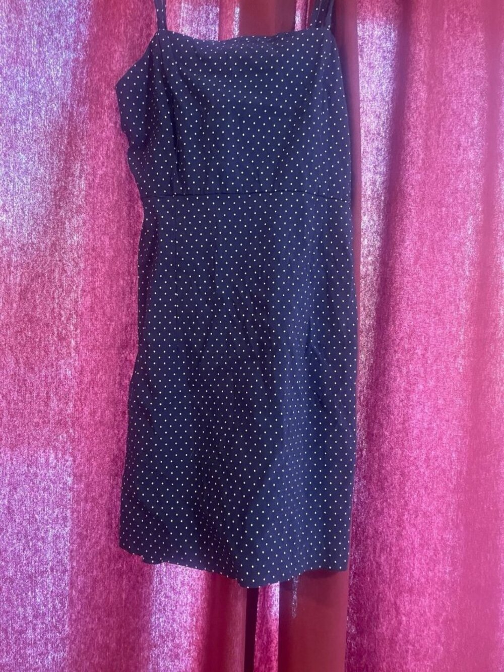Forever 21 navy polka dot mini bodycon dress size small